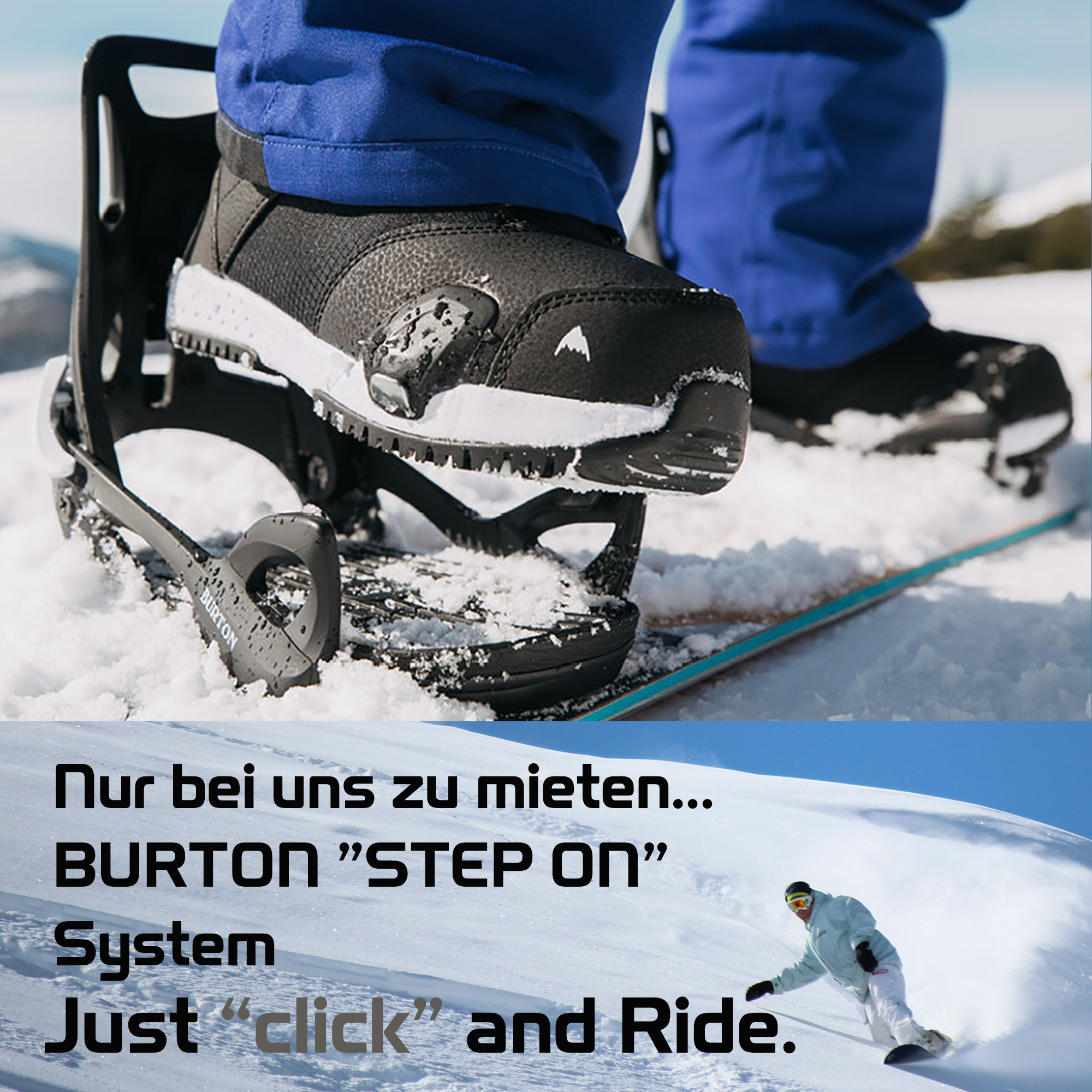 Exklusiv bei Wannihorn Sport Burton Step on System.