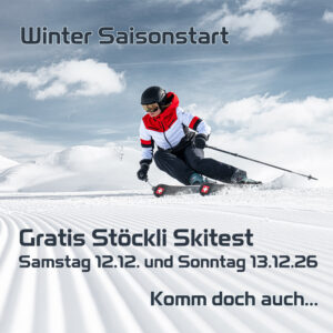 Gratis Stoeckli Skitest am 12. und 13 Dezember 2026 Wannihorn Sport Graechen